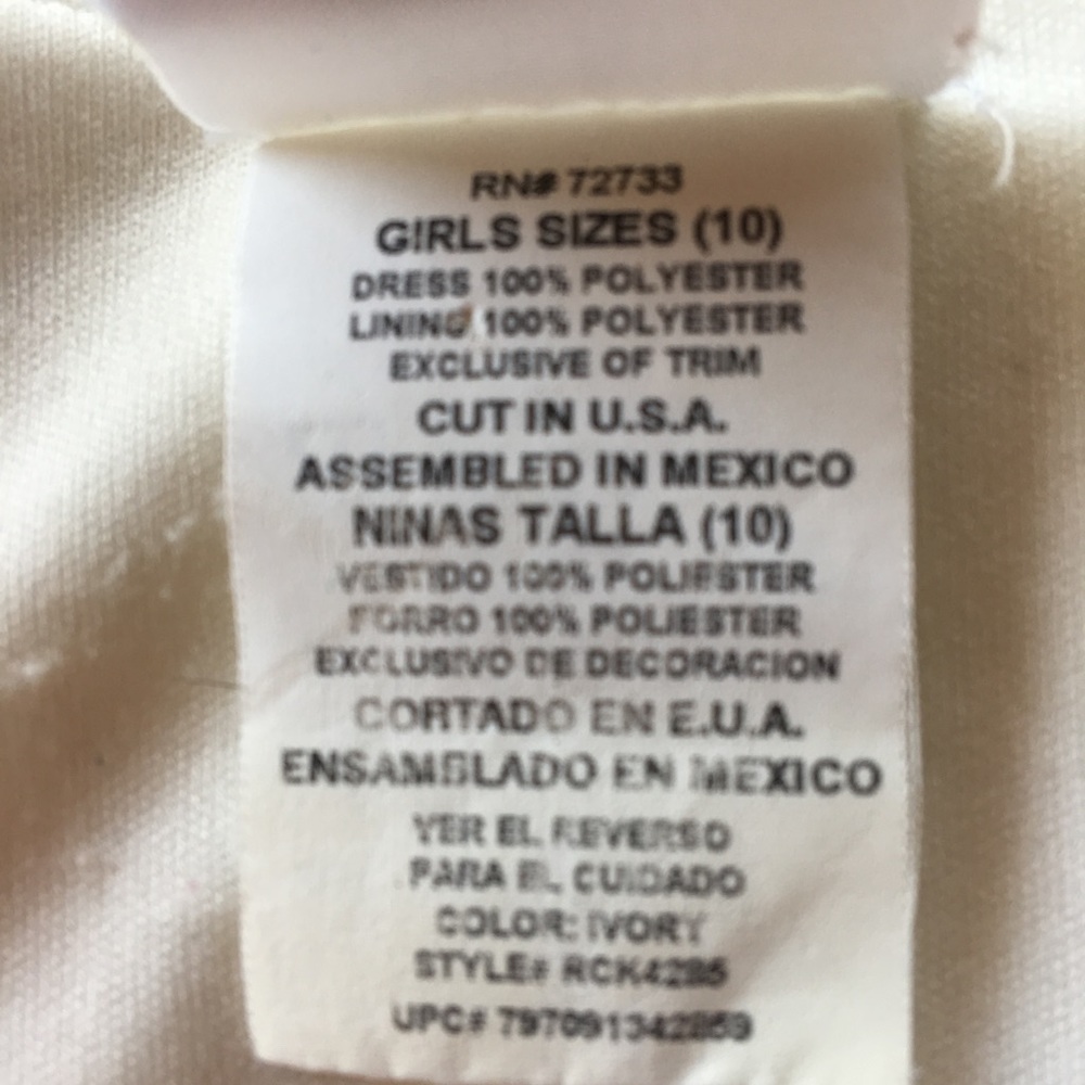 Rose Cottage Ivory Special Occasion Dress SZ 10 - Picture 10 of 13